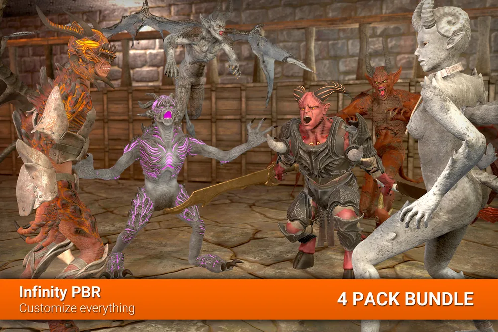 RPG Fantasy Monster Bundle #5 – 4 Horror Fantasy RPG Characters