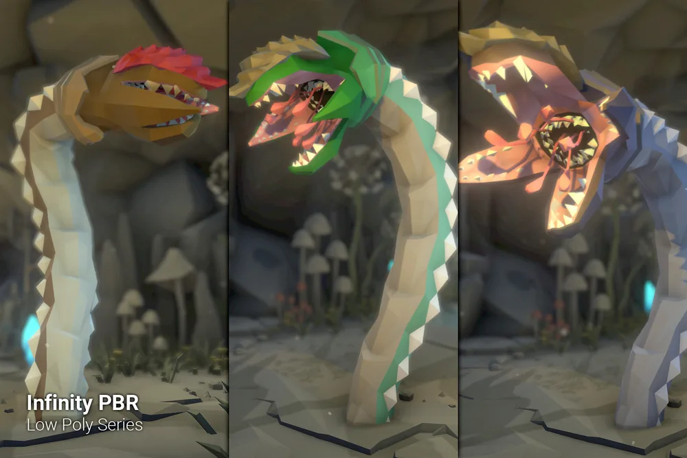 Low Poly Character – Giant Worm