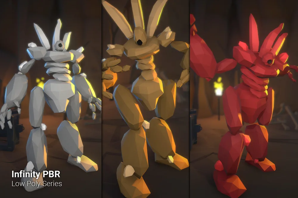Low Poly Character – Rock Monster