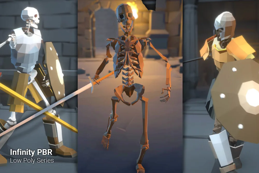 Low Poly Character – Skeleton Warrior