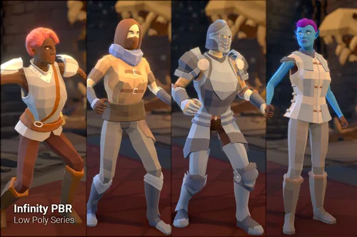 Low Poly Characters: Humans, Elves, Orcs