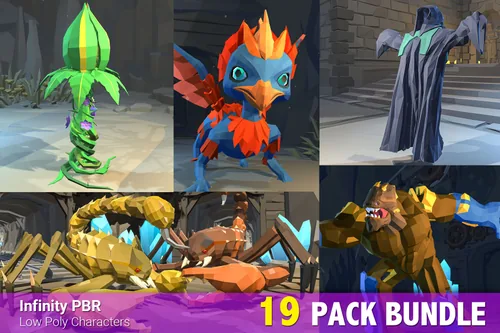 Low Poly Monster Bundle 2