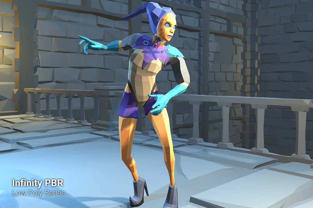 Low Poly Character – Harlequin