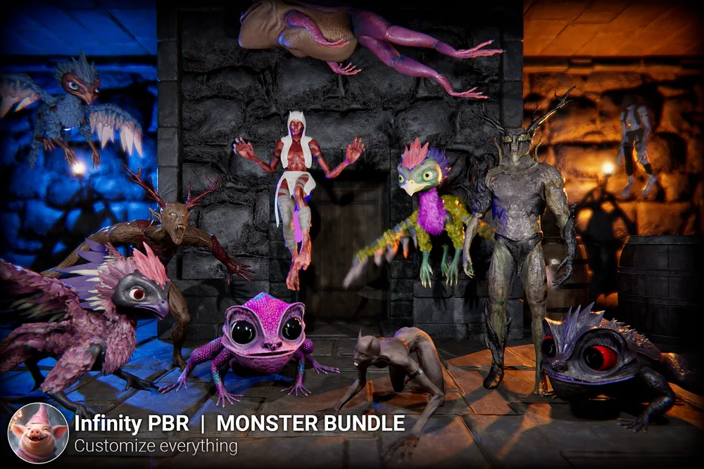 RPG Fantasy Monster Bundle #10 – 4 Characters