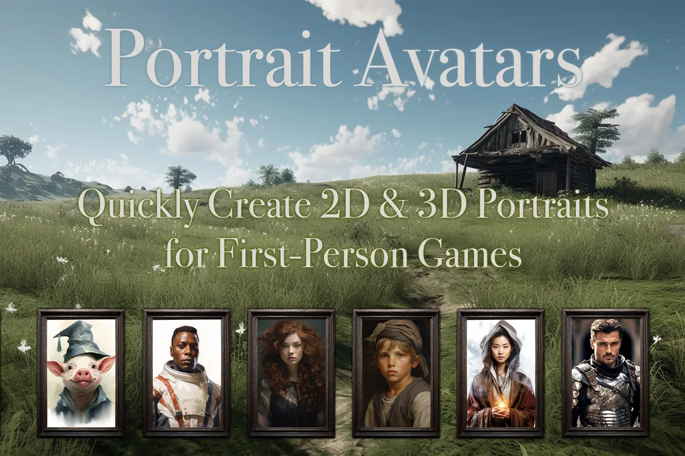 Portrait Avatars – 1st Person 2D / 3D Portrait Tool for FPS / RPG Games