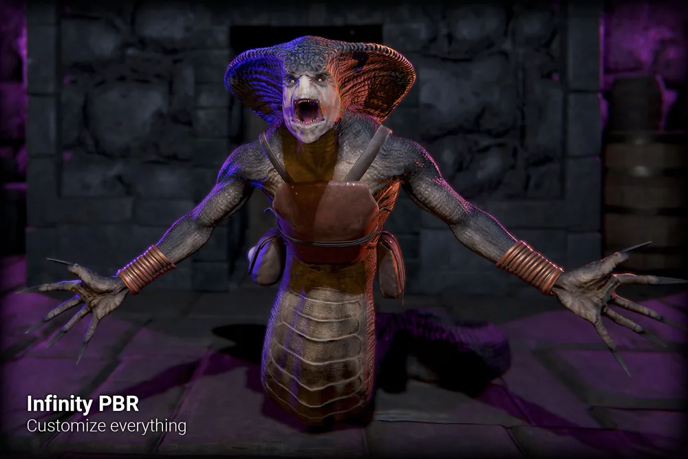Serpent Warrior – Snake RPG Character Pack