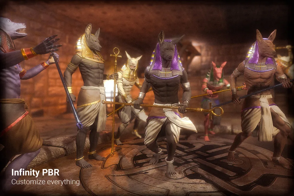 Anubis Egyptian Guardian Pack PBR